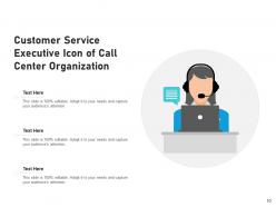 Call Center Icon Process Employee Customer Headphone Operation
