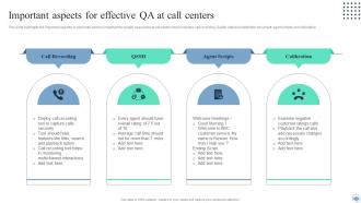 Call Center Improvement Strategies Important Aspects For Effective QA At Call Centers