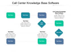 Call center knowledge base software ppt powerpoint presentation ideas graphics example cpb