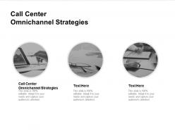 Call center omnichannel strategies ppt powerpoint presentation pictures display cpb