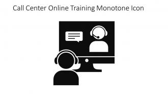 Call Center Online Training Monotone Icon In Powerpoint Pptx Png And Editable Eps Format
