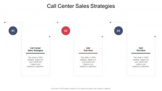 Call Center Sales Strategies In Powerpoint And Google Slides Cpb