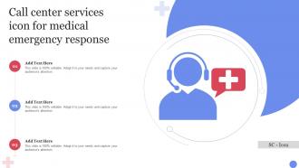 Call Center Services Icon For Medical Emergency Response