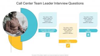 Call Center Team Leader Interview Questions In Powerpoint And Google Slides Cpb
