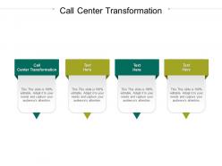 Call center transformation ppt powerpoint presentation professional inspiration cpb
