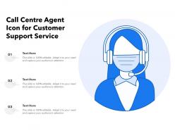 Call centre agent icon for customer support service