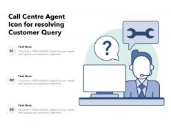 Call centre agent icon for resolving customer query