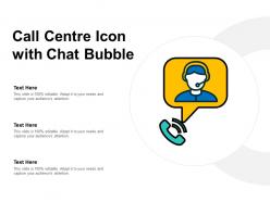 Call centre icon with chat bubble