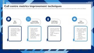Call Centre Metrics Improvement Customer Service Strategy To Experience Strategy SS V