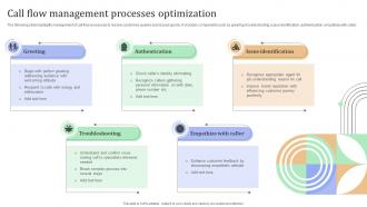 Call Flow Management Processes Optimization