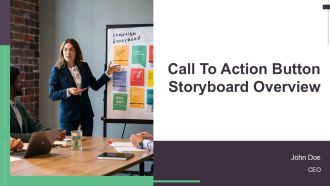 Call To Action Button Storyboard Overview PPT Presentation AT
