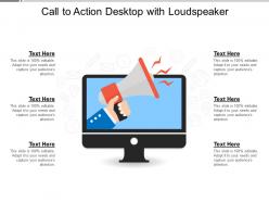 Call to action desktop with loudspeaker