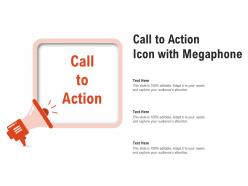 Call to action icon with megaphone