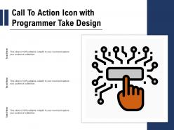 Call to action icon with programmer take design