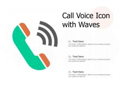 Call voice icon with waves