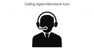 Calling Agent Monotone Icon In Powerpoint Pptx Png And Editable Eps Format