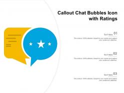 Callout chat bubbles icon with ratings