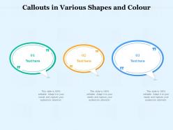 Callouts in various shapes and colour