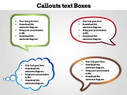 Callouts text boxes editable powerpoint templates