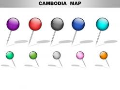 Cambodia country powerpoint maps