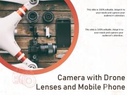Camera with drone lenses and mobile phone