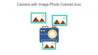 Camera With Image Photo Colored Icon In Powerpoint Pptx Png And Editable Eps Format