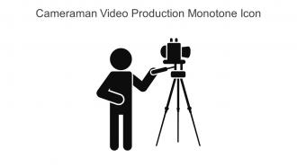 Cameraman Video Production Monotone Icon In Powerpoint Pptx Png And Editable Eps Format