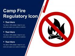 Camp fire regulatory icon example of ppt