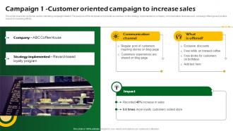 Campaign 1 Customer Oriented Campaign To Increase Sustainable Marketing Promotional MKT SS V