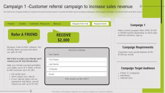 Campaign 1 Customer Referral Campaign To Increase Sales Guide To Referral Marketing