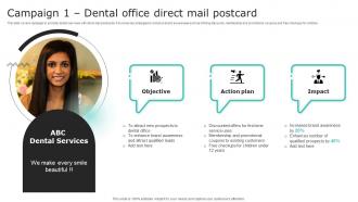 Campaign 1 Dental Office Direct Mail Postcard Effective Demand Generation