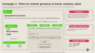 Campaign 2 Referral Contest Giveaway Referral Marketing Solutions MKT SS V