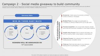 Campaign 2 Social Media Giveaway To Build Digital Marketing Strategies For Startups Strategy SS V