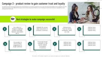 Campaign 3 Product Review To Gain Customer Trust And Marketing Your Startup Best Strategy SS V