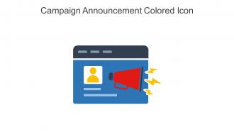 Campaign Announcement Colored Icon In Powerpoint Pptx Png And Editable Eps Format