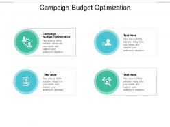 Campaign budget optimization ppt powerpoint presentation example cpb
