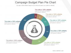 Campaign budget plan pie chart powerpoint ideas