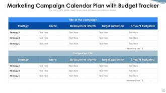 Campaign Calendar Powerpoint Ppt Template Bundles