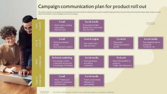 Campaign Communication Plan For Product Roll Out