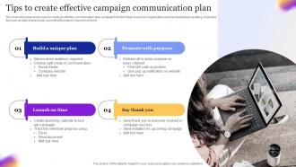 Campaign Communication Plan Powerpoint PPT Template Bundles Idea Multipurpose