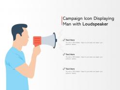 Campaign icon displaying man with loudspeaker