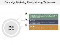 Campaign marketing plan marketing techniques ppt powerpoint presentation gallery files cpb