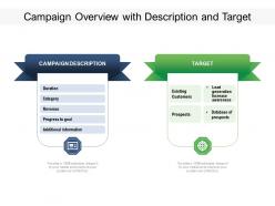 Campaign Overview With Description And Target