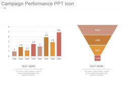 Campaign performance ppt icon