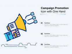 Campaign promotion icon with one hand