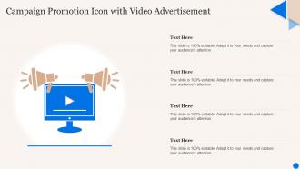 Campaign Promotion Icon With Video Advertisement