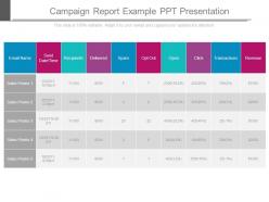 Campaign report example ppt presentation