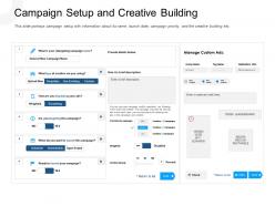 Campaign Setup And Creative Building Scraper Powerpoint Presentation Format