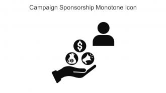 Campaign Sponsorship Monotone Icon In Powerpoint Pptx Png And Editable Eps Format