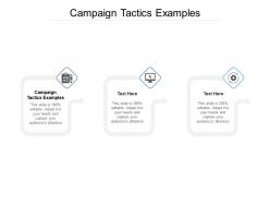 Campaign tactics examples ppt powerpoint presentation model good cpb